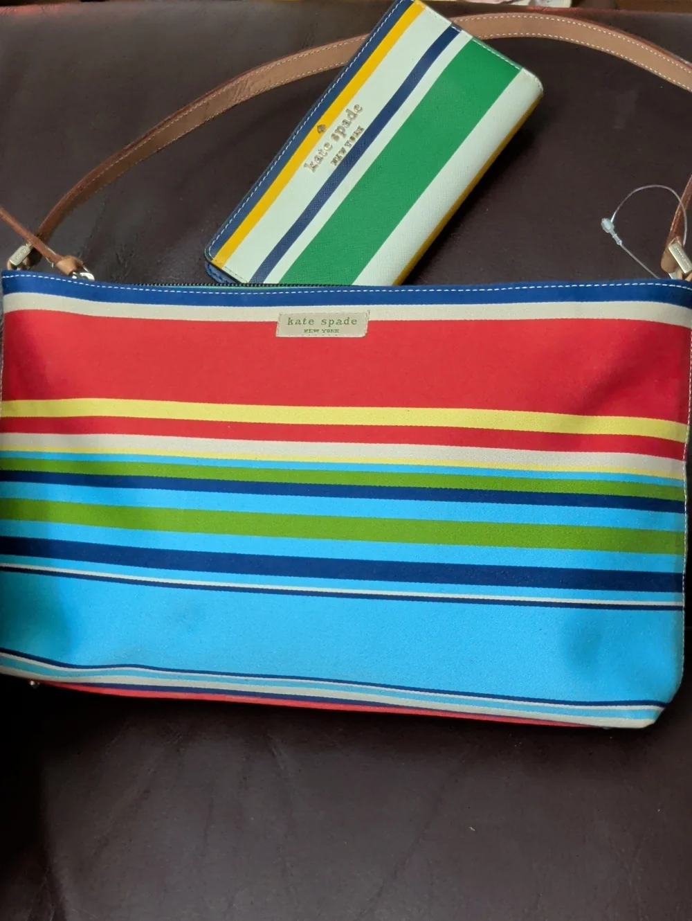 kate spade Multicolor Striped Shoulder Bag, With Wallet